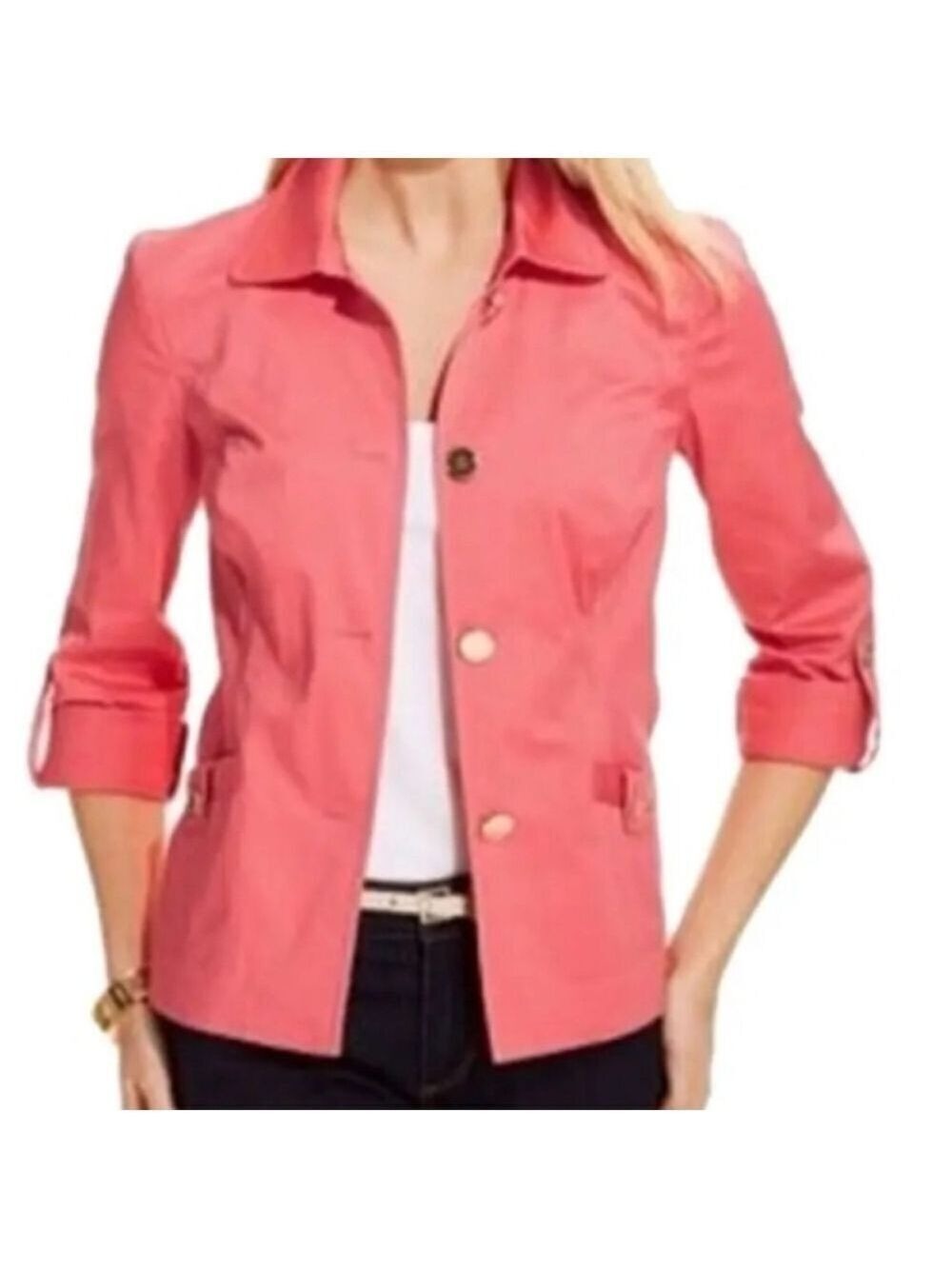 Charter Club Women pink cotton/spandex jacket Size 3X